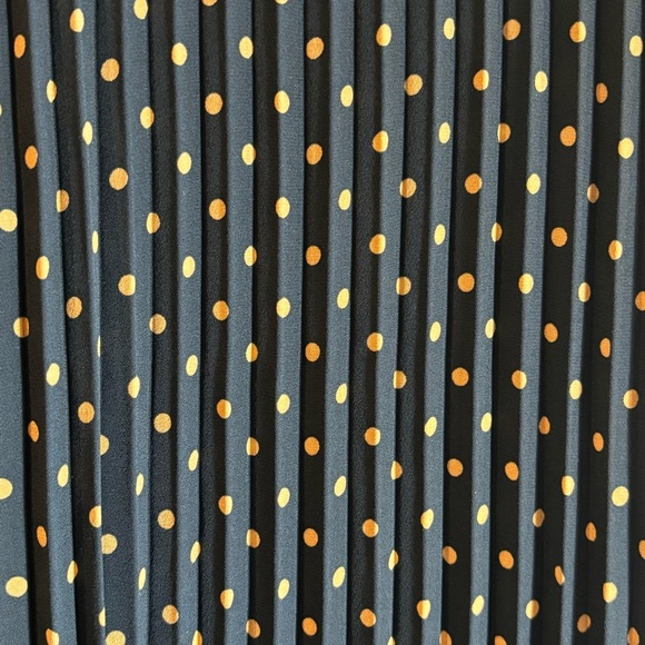 BANANA REPUBLIC Sz 0 Maxi Dress Two Sizes of Polka Dots Pleats Spaghetti Straps - Picture 4 of 11